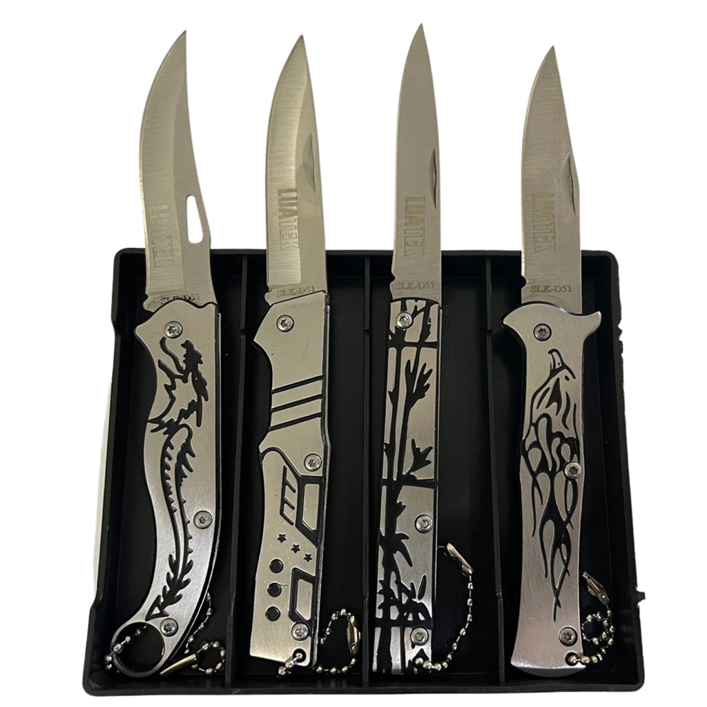 Kit 4 Canivetes Multiuso Para Camping Pesca Coleção