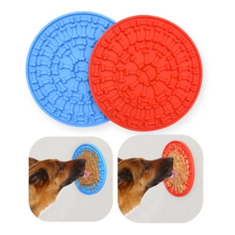 Comedouro interativo Ossinho Tapete De Lamber Ração Úmida Para Cachorro Gatos Pet Games
