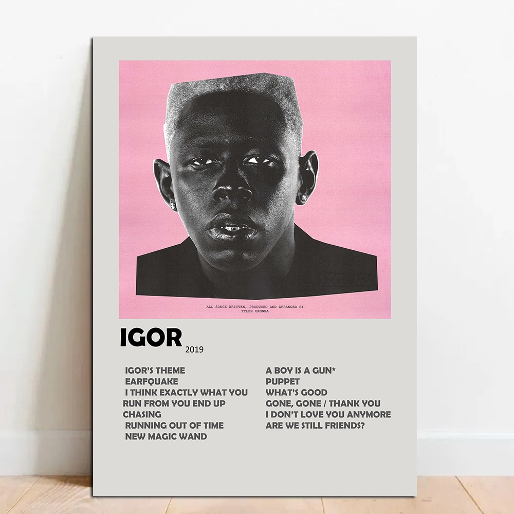 Quadro Placa Decorativa Tyler The Creator Igor em MDF 28x20cm