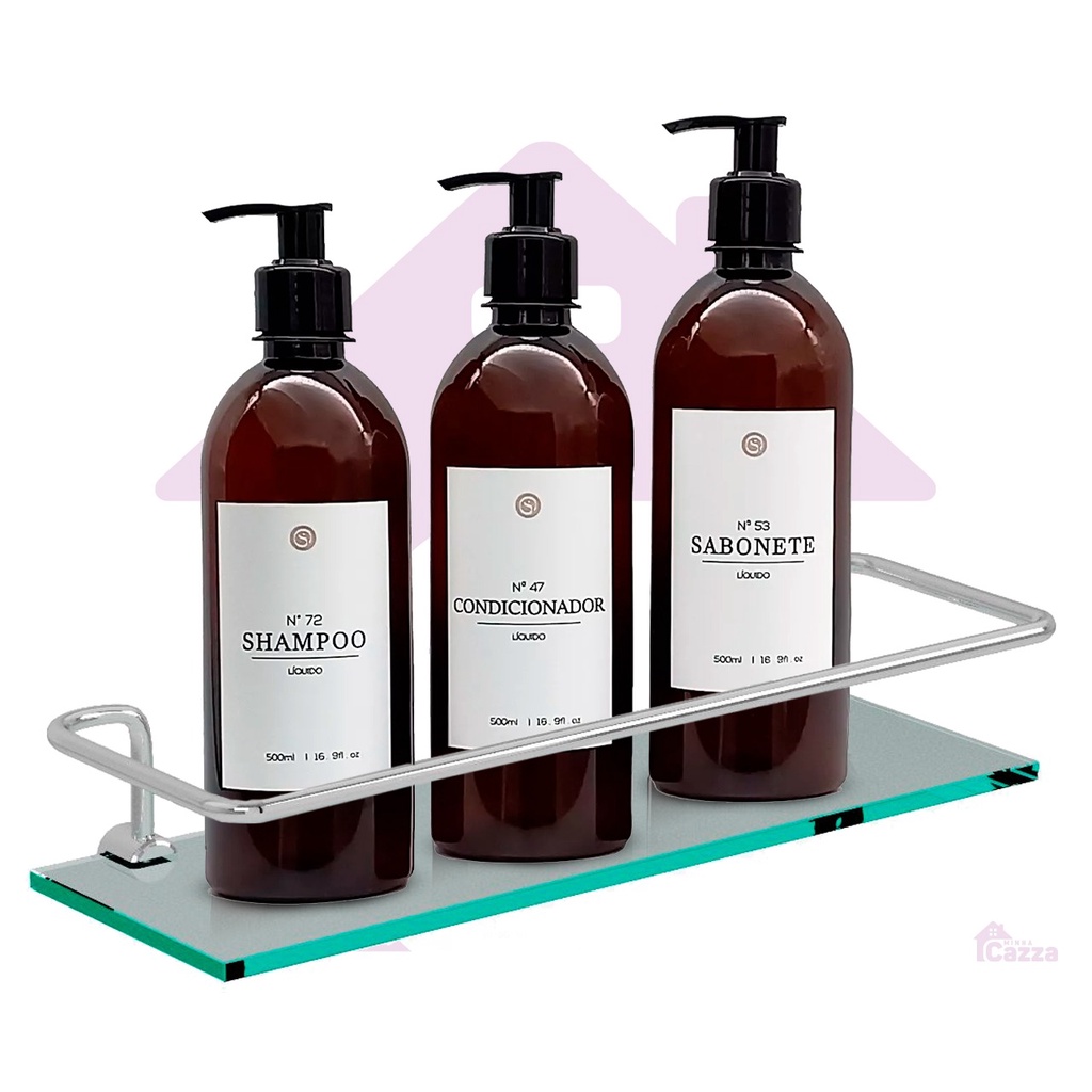 KIT Prateleiras Organizador Suporte Porta Shampoo Para Banheiro ou ...