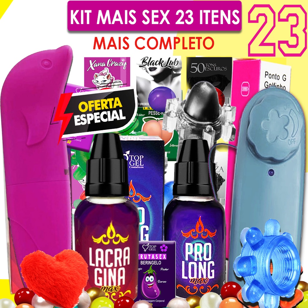 Kit Mais Sex 23 Produtos Eróticos De Sex Shop Excitante Com Vibrador Sexy Feminino Shopee Brasil 0328