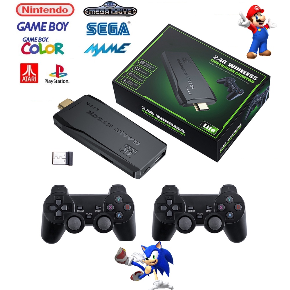 GameBox 4K™ 10.000 Jogos PS2 Nitendo Atari Retrô + 2 Controle sem Fio