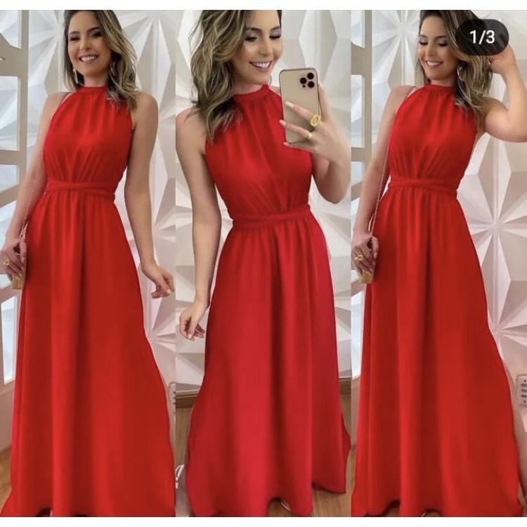 Vestidos longos hot sale para natal