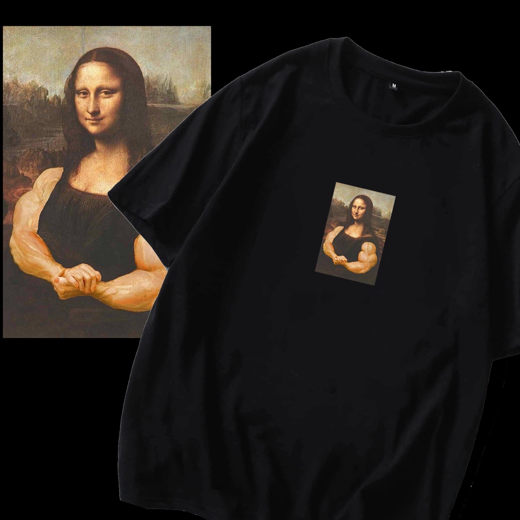 Blusa Masculina Monalisa Maromba Fit Camiseta preta de algodão