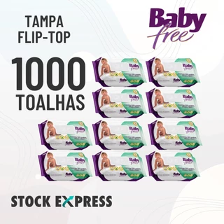 Kit - 10 Lenços/Toalhas Umedecidas Baby Free C/100