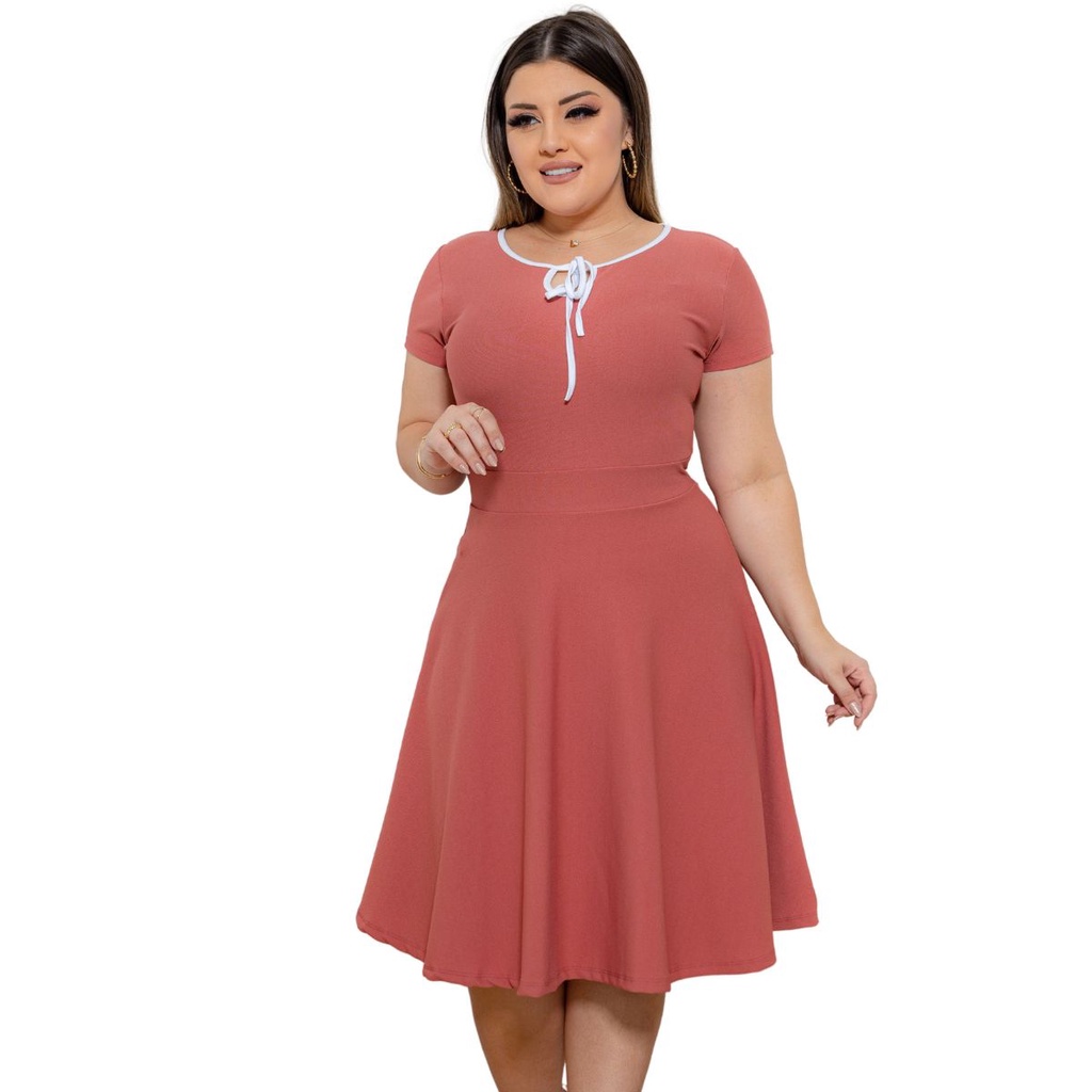 Vestido Midi Gode Boneca Moda Evangelica Laço Na Gola Shopee Brasil