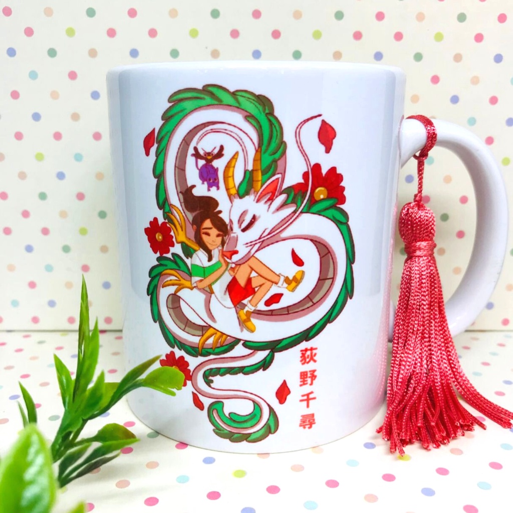 Caneca Cerâmica Studio Ghibli Viagem de Chihiro Fofinhos 325ml