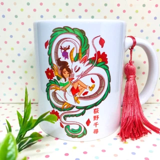 Caneca Cerâmica Studio Ghibli Viagem de Chihiro Fofinhos 325ml