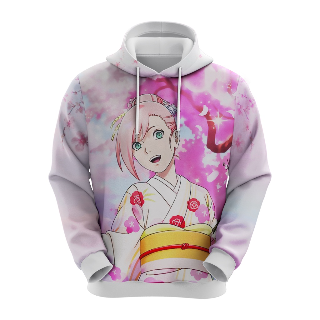 Blusa De Frio Moletom Full Sakura Hurano Anime Mangá Naruto Envio ...