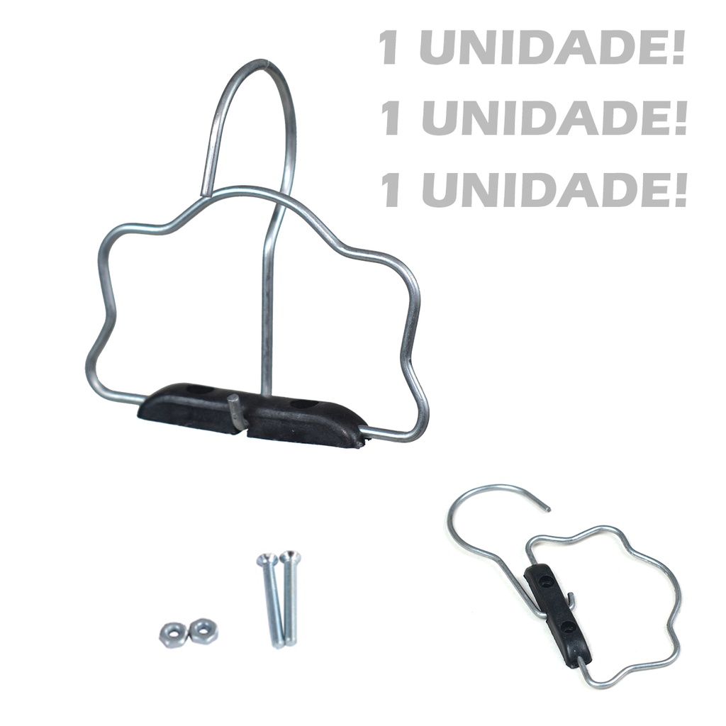 Gancho Cara de Gato Zincado - 1 Unidade Para Gaiolas de Coleiro, Trinca-Ferro, Canário, Curió e demais.