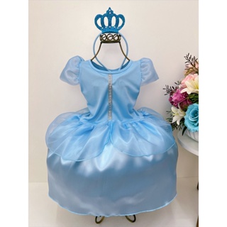 Vestido Infantil Frozen Elsa Branco Azul Aniversário Temático Festa  Fantasia Ctdlxfrozen01ano, Roupa Infantil para Menina Nunca Usado 91166655