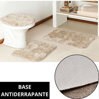 Jogo Tapete Para Banheiro Antiderrapante Soft 3 Peças