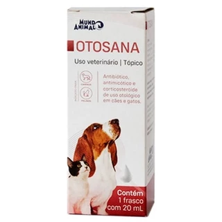 Otosana 20ml Solução Otológica para Cães e Gatos Mundo Animal em Oferta na Shopee