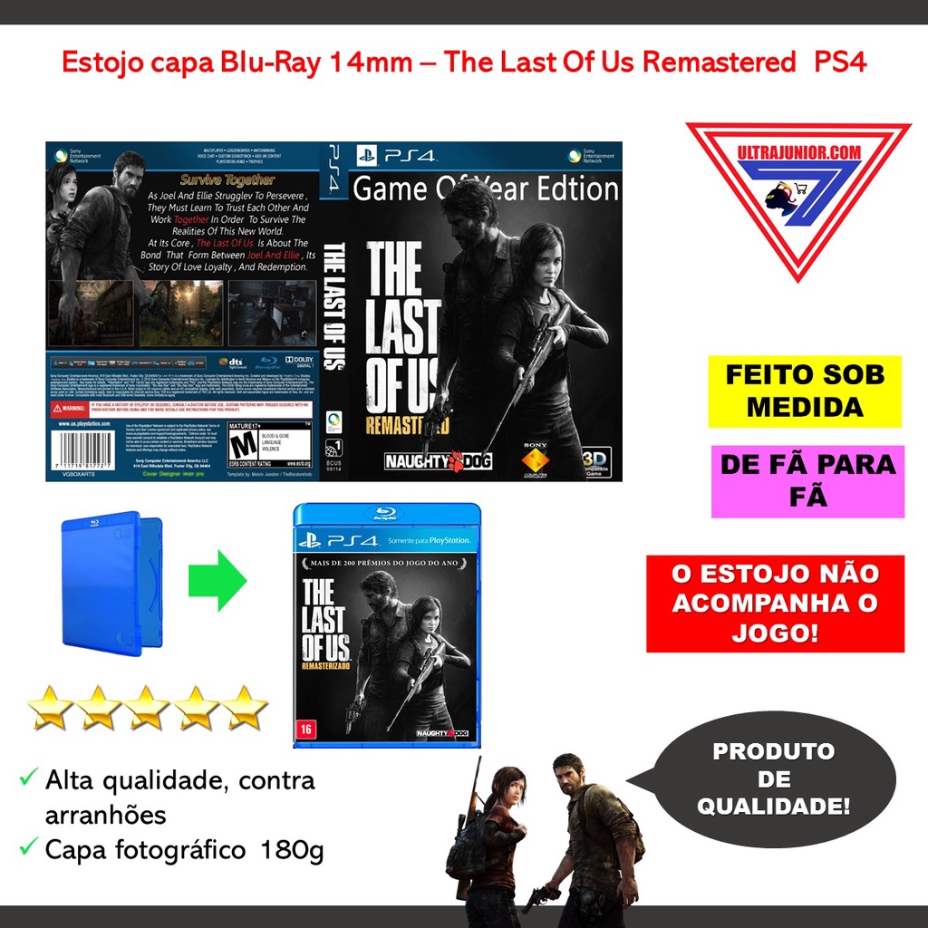 Capa The Last Of Us com estojo Ps4 sem jogo - foto 1
