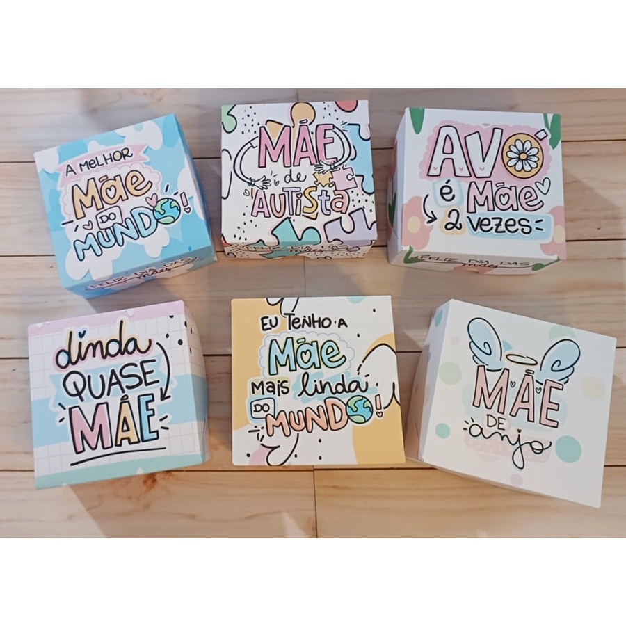 10 Caixas para doces, trufas, pão de mel brigadeiro Lembrança Dia das Mães ( multi-uso ) em Oferta na Shopee