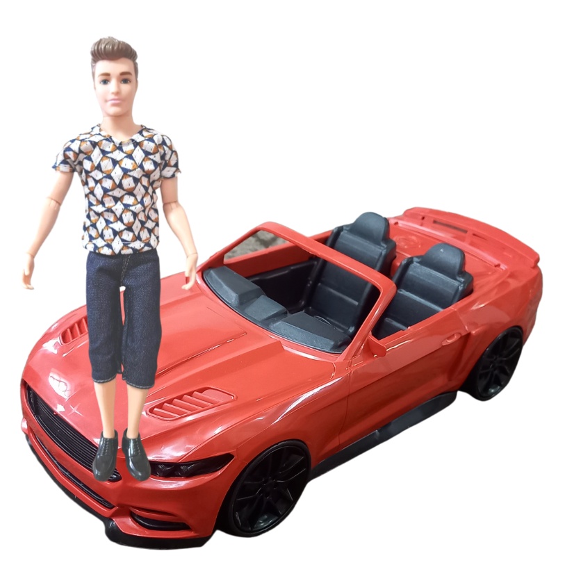 Kit Carro Conversivel Roodstar Roma Carrinho com Boneca Barbie Mattel  Menina Presente Dia da Criança - Patota