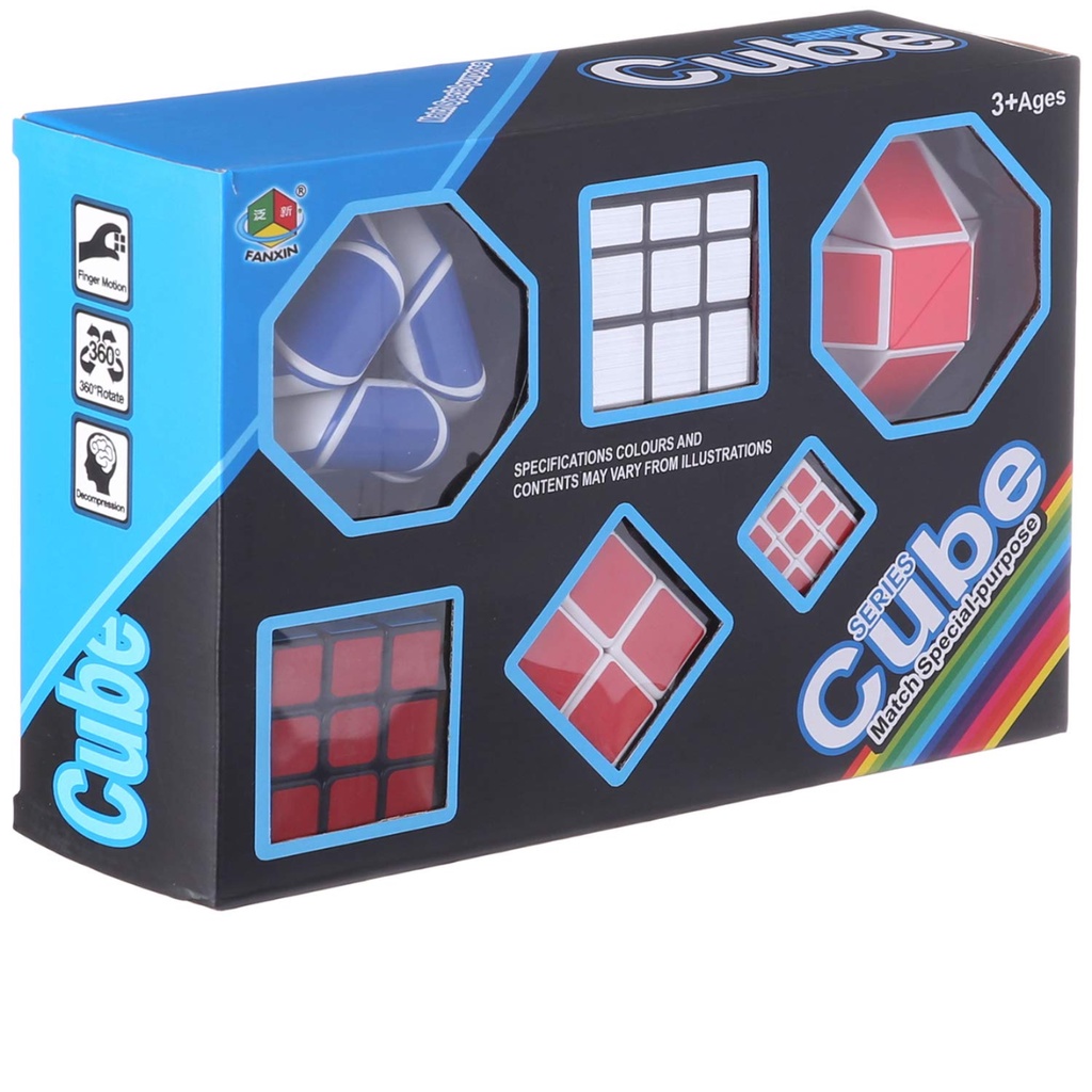 Kit De Cubos Mágicos Cubo Series Fungame Kit Com 06 Cubo Mágico Modelos  Diferentes Desliza Facilmente estimula a criatividade : :  Brinquedos e Jogos