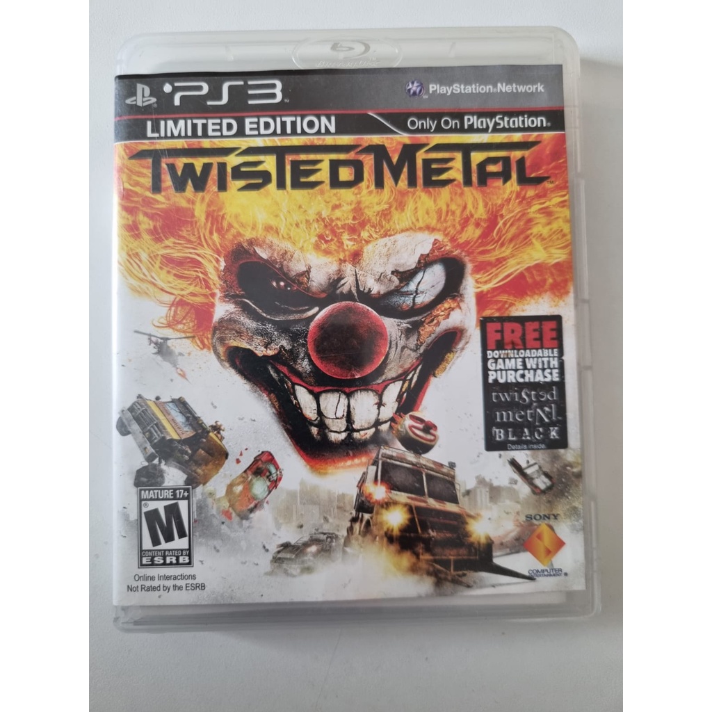 twisted metal black para ps3 em mídia digital