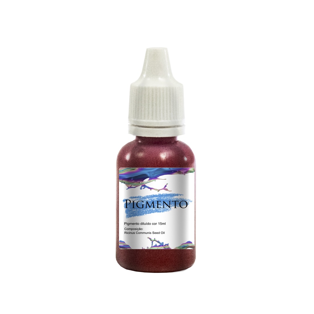 5 Pigmentos concentrado para batom 15ml - Diversas cores