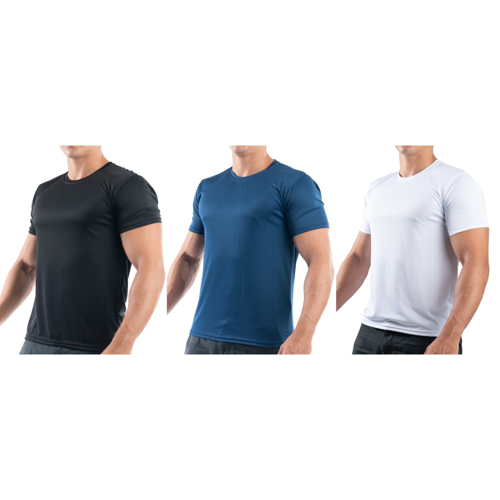 Kit 3 Camisetas Dry Fit Masculina 100% Poliéster