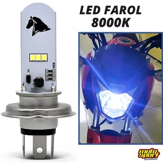 lâmpada moto h4 super led efeito xenon 8000k Titan 125/150/160/ CB 300/ XRE300 /190/ Fazer/ Lander/ Factor / YBR em Oferta na Shopee