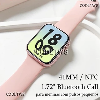 iwo mini Relógio 8 NFC 41mm Assistente De Voz Bluetooth Call Fitness Carregador sem fio Para Pulsos pequenos HW8 Se Mini