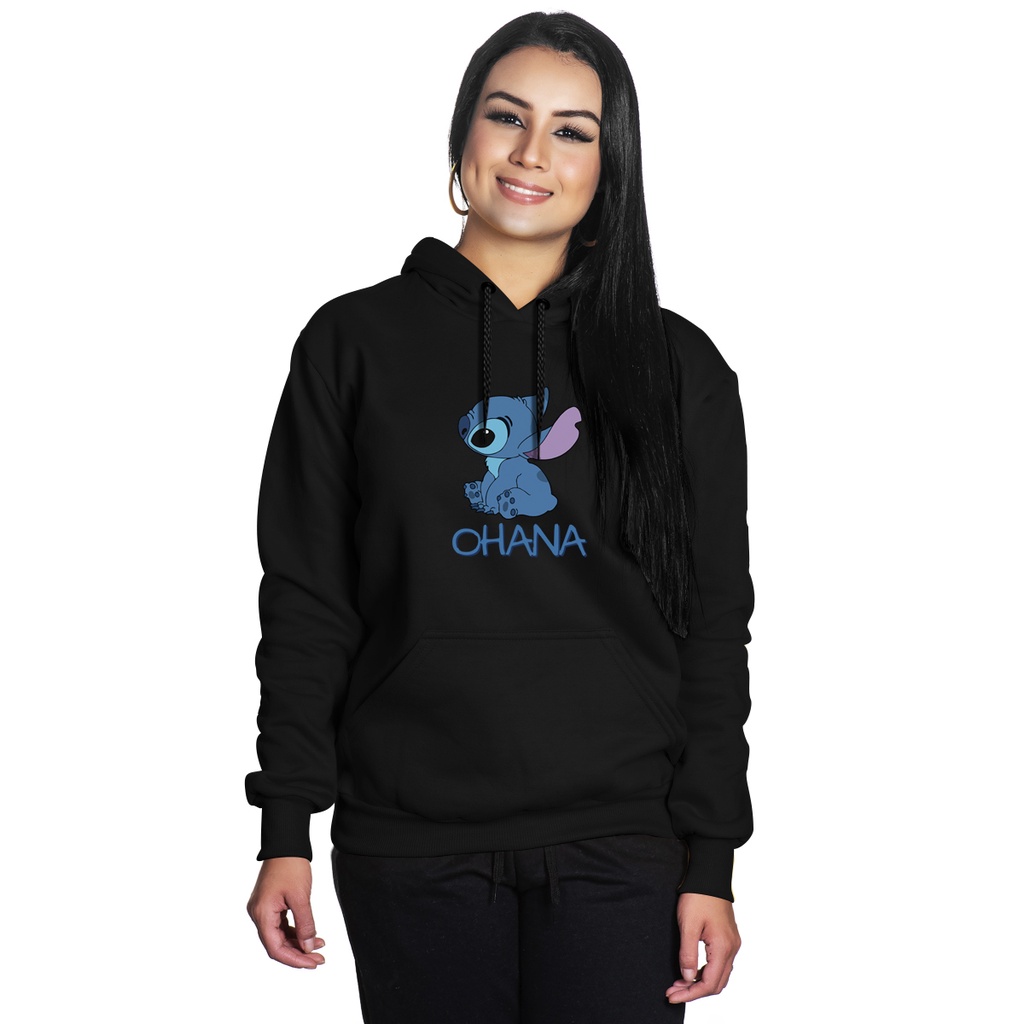 Blusa De Frio Moletom Feminino Lilo E Stitch Ohana Desenho Filme Pronta Entrega Shopee Brasil 7545