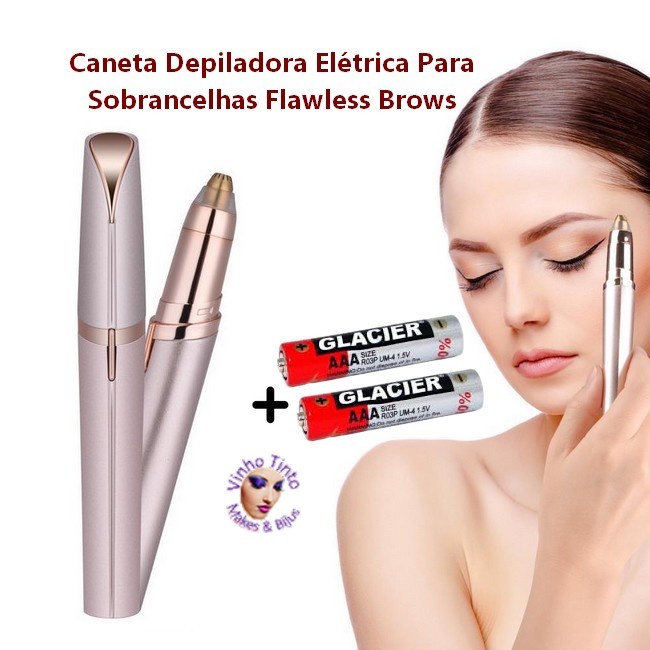 Caneta Depiladora Elétrica Para Sobrancelhas Flawless Brows Cor Branca