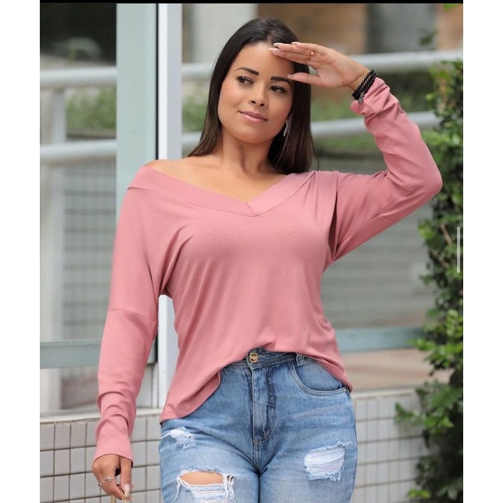 Blusa feminina hot sale meia estação