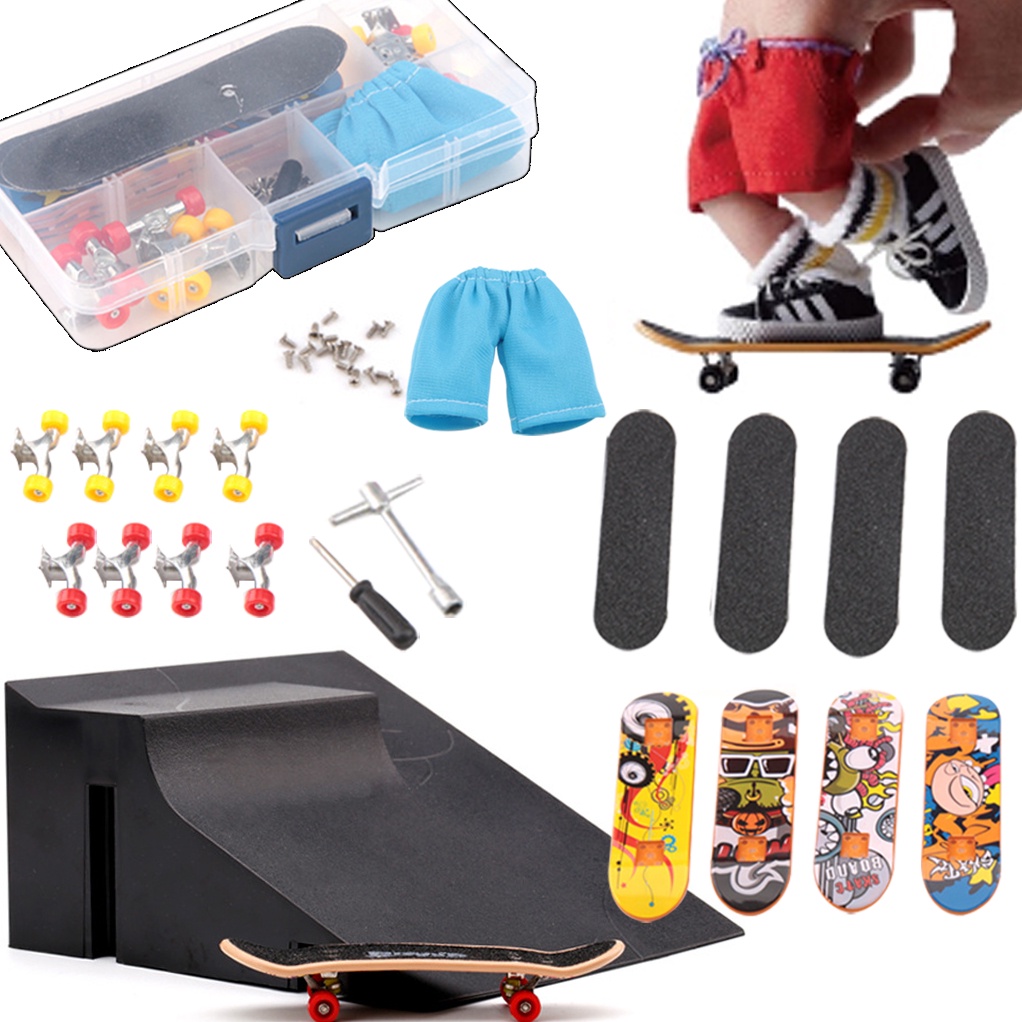 Original tecnologia deck dedo skate brinquedos para meninos fingerboard  profesional mini skate 4 rodas da criança scooter interior esporte
