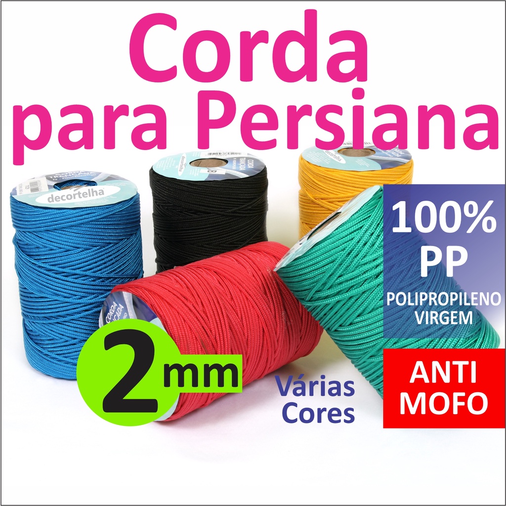 Corda Persiana Mm Horizontal Polipropileno Tran Ada M M M Shopee Brasil