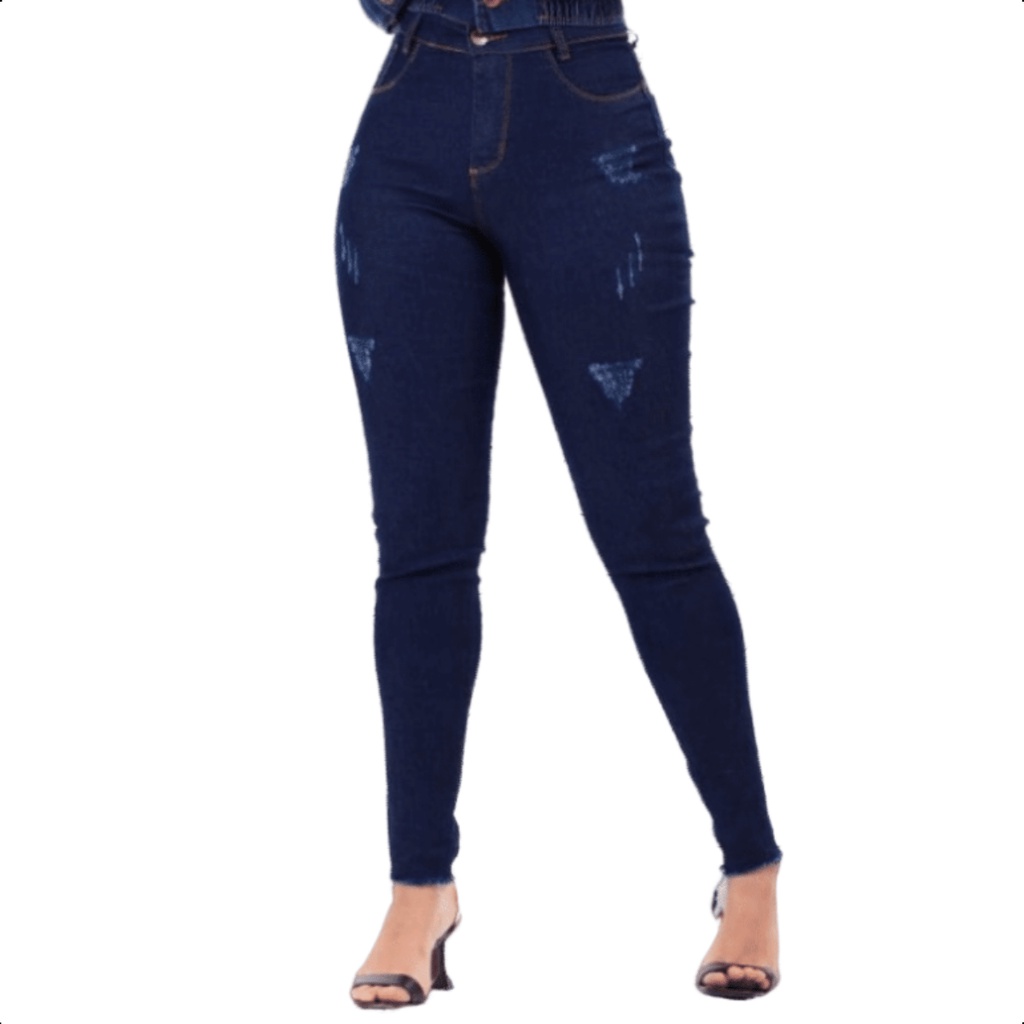 Calça Jeans Feminina com Lycra Cintura Alta