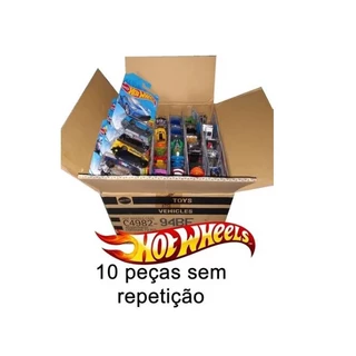 Kit Hot Wheels Com 10 Unidades De Carrinhos - Sem Duplicidade Original Mattel