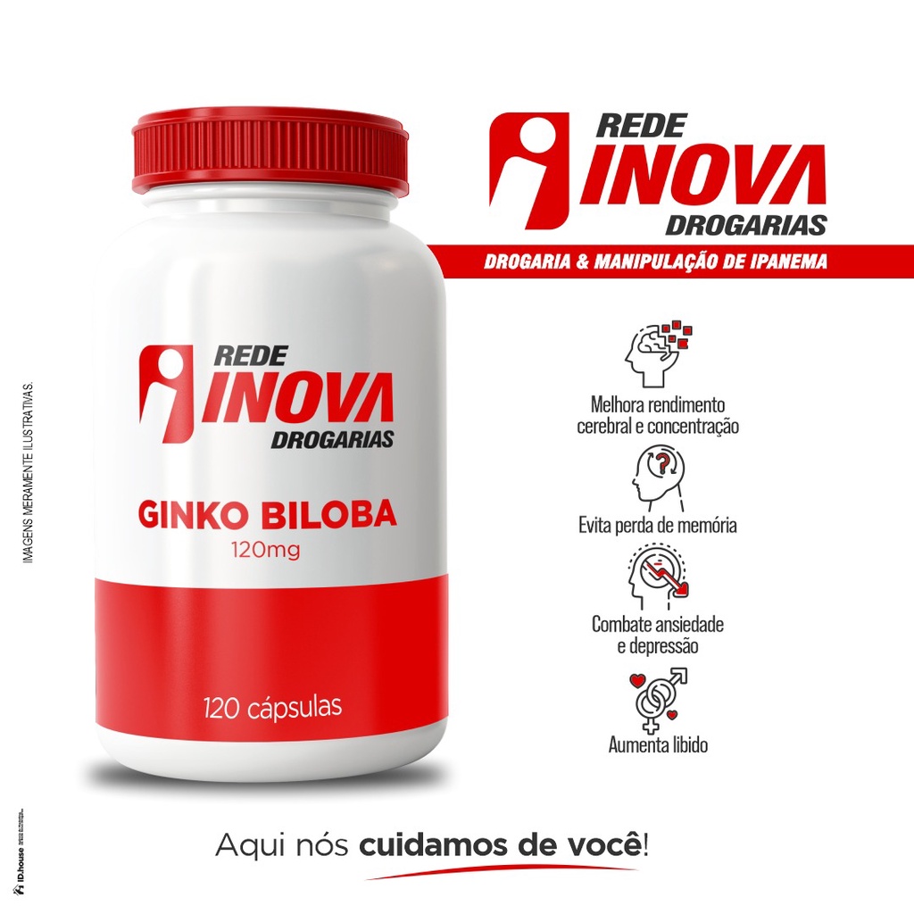 Ginkgo biloba 120mg Suplemento para Memoria e Concentração Shopee