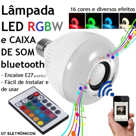 L Mpada Bluetooth Led Caixa De Som Com Controle W Shopee Brasil