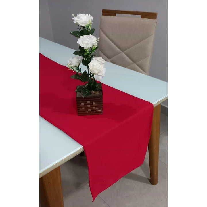 Trilho Caminho De Mesa Em Tecido Oxford