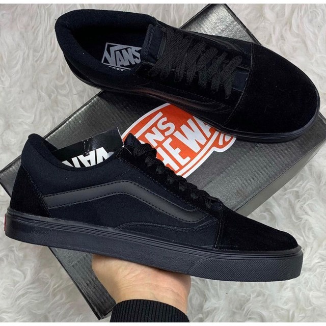 Tênis Vans Old Skool Cano Alto Médio Preto Masculino Feminino