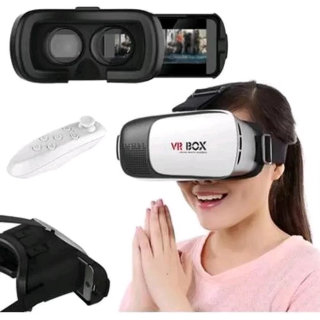 Óculos 3d Realidade Virtual Com Controle Para pra Celular Jogos jogar ...
