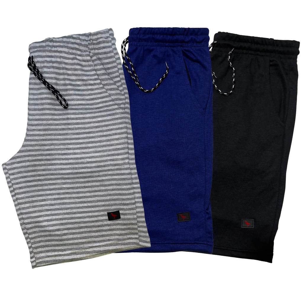 kit-3-bermudas-moletom-masculina-listrada-sortidas-desenho-academia