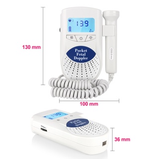Pocket Household Fetal Doppler Baby Heart Beat Detector Heartbeat Monitor 3 Working Modes 2.0MHz No Radiation with LCD Digital Display Earphone for Pregnancy Care