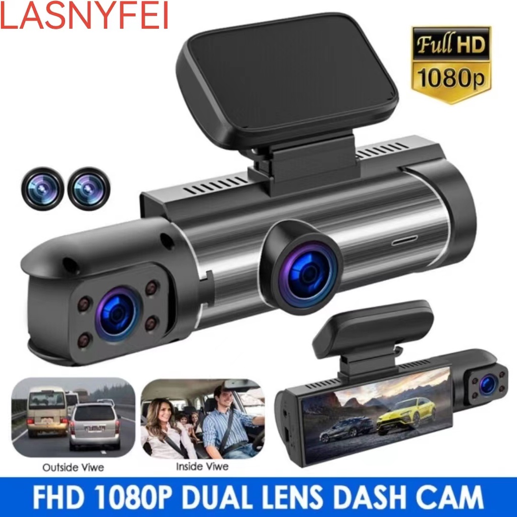 Asawin WiFi Dash Camera 3.16In IPS Double Cameras for Car Video