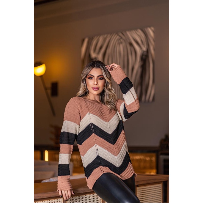 Lançamento Inverno Blusa 3 Cores Manga Longa