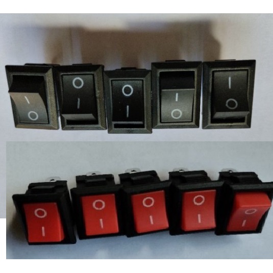Kit 10x Botão Tic Tac Retangular Preto Chave Liga Desliga | Shopee Brasil