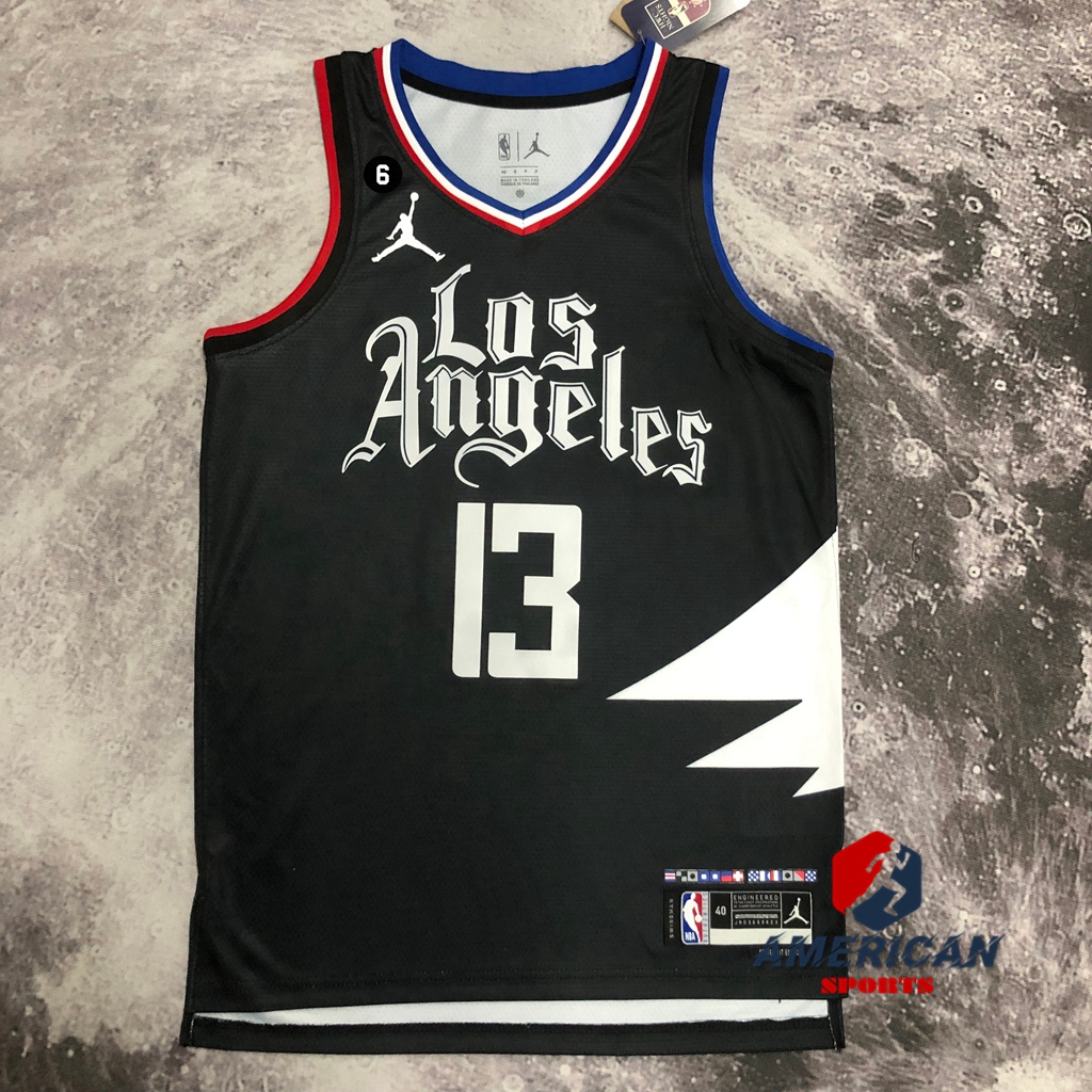 Masculinos Camisa NBA Los Angeles LA Clippers Regata Paul George Camiseta Basquetebol Preto Jersey