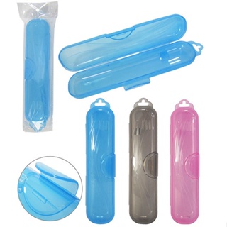 Estojo Dental de Plástico Oval Porta Escova De Dente Portátil Viagem Com Tampa Coloridos Colors 23x5cm