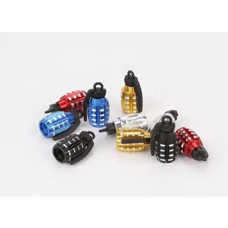 KIT 4 Tampa Válvula Bico Pneu Pino  Roda Moto Carro(4 Unidades)-gra em Oferta na Shopee