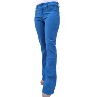 Calça Jeans Feminina Cintura Alta Boca de Sino
