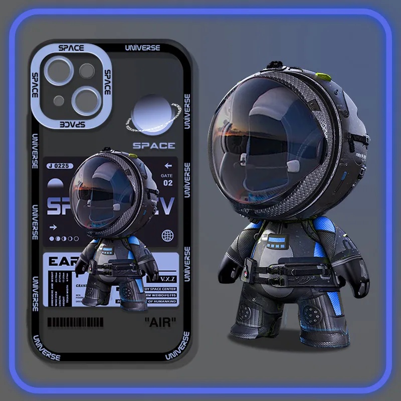 Mech Astronaut TPU Capa De Silicone Para Telefone iPhone 13 12 11 Pro Max XS XR Mini 7/8 SE 2020 Traseira Protetora À Prova De Choque