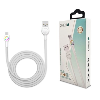 Cabo Micro Usb V8 Para Celular 2.4A Carregamento rápido e seguro com Led Rgb DL-111