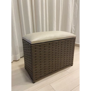 Puff Baú Puf Organizador Calçados Brinquedos Fibra Sintética Impermeável